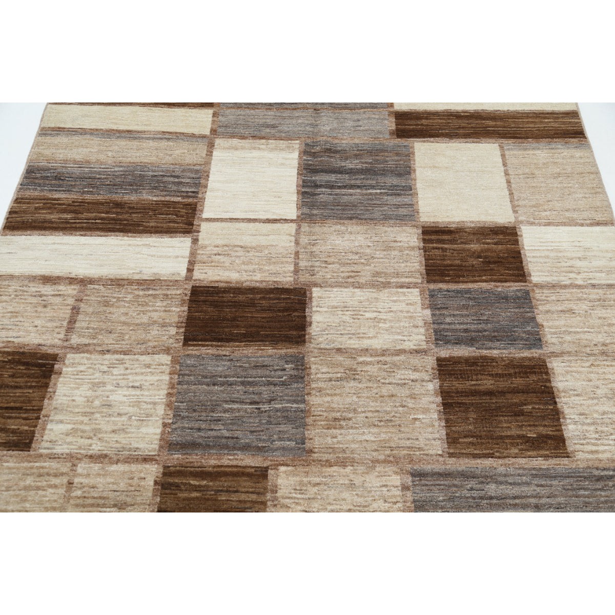 Modcar 5x7 Handmade Double Knotted Washable Wool Rug - Colorful
