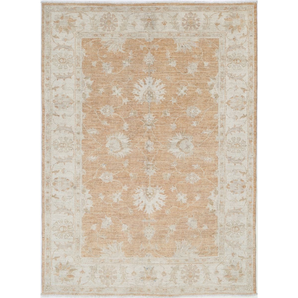 Serenity 5x6 Handmade Double Knotted Washable Wool Rug - Soft Hues