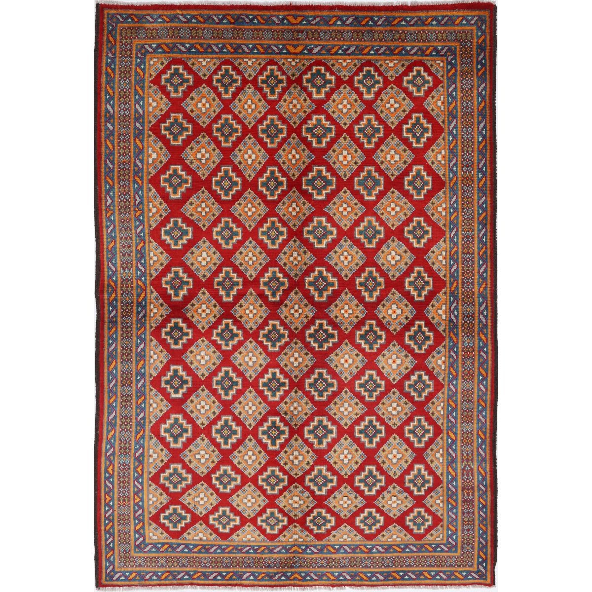 Revival 5x8 Handmade Double Knotted Washable Wool Rug - Colorful