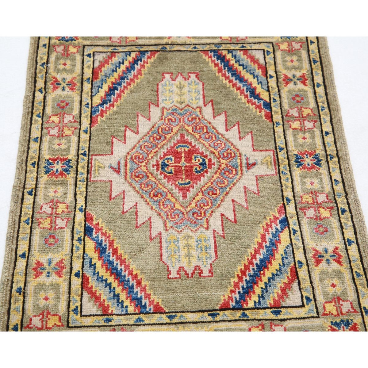 Revival 2x3 Handmade Double Knotted Washable Wool Rug - Colorful