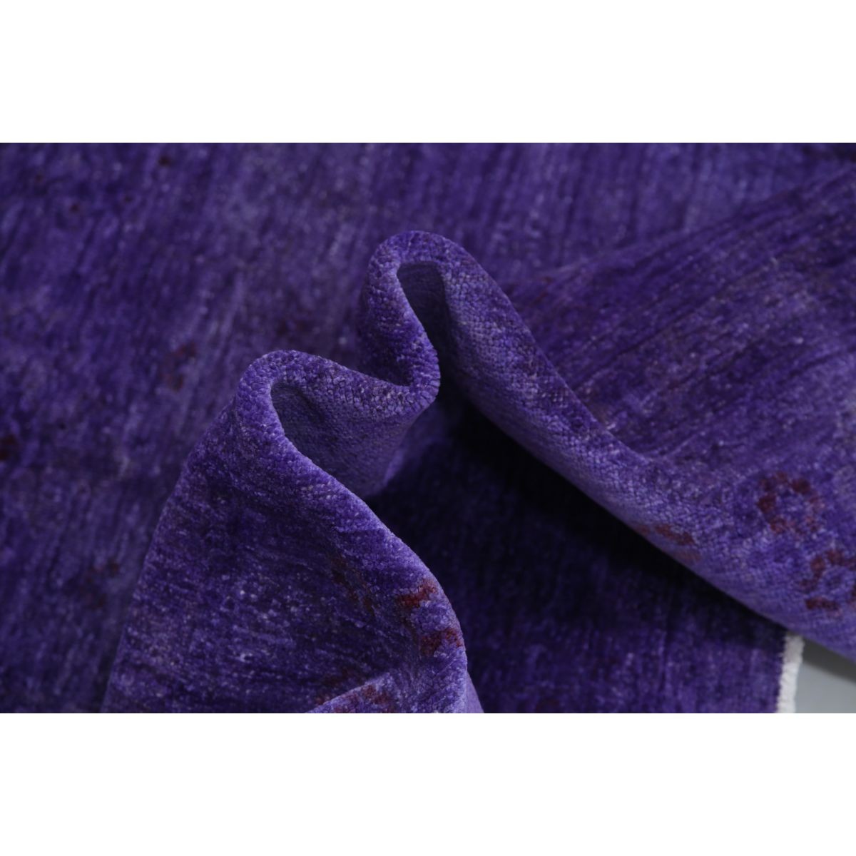Overdye 6x8 Handmade Double Knotted Washable Wool Rug - Monochormatic