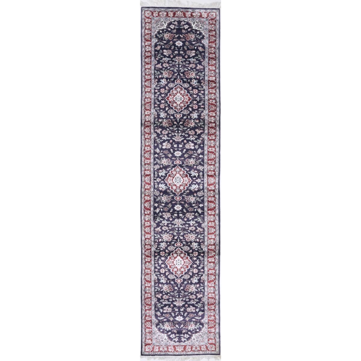 Legacy 3x14 Handmade Double Knotted Washable Art Silk Runner - Colorful