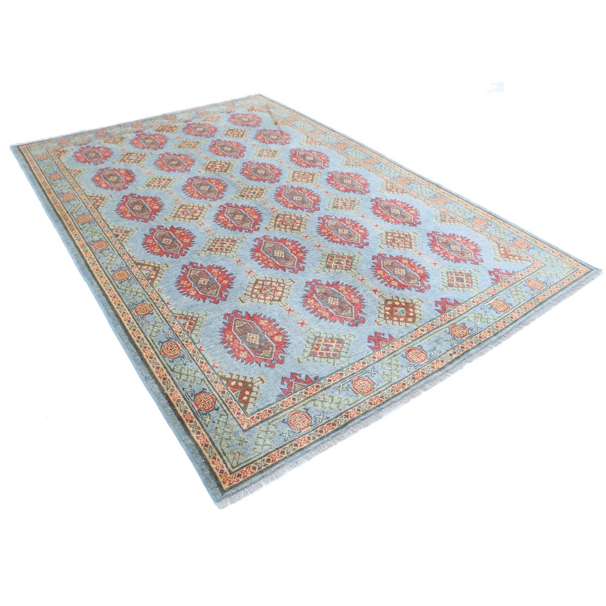 Revival 7x10 Handmade Double Knotted Washable Wool Rug - Colorful