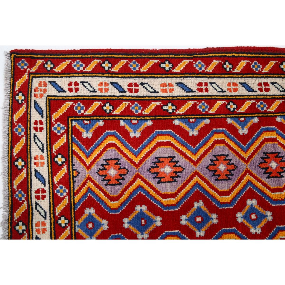 Revival 5x7 Handmade Double Knotted Washable Wool Rug - Colorful