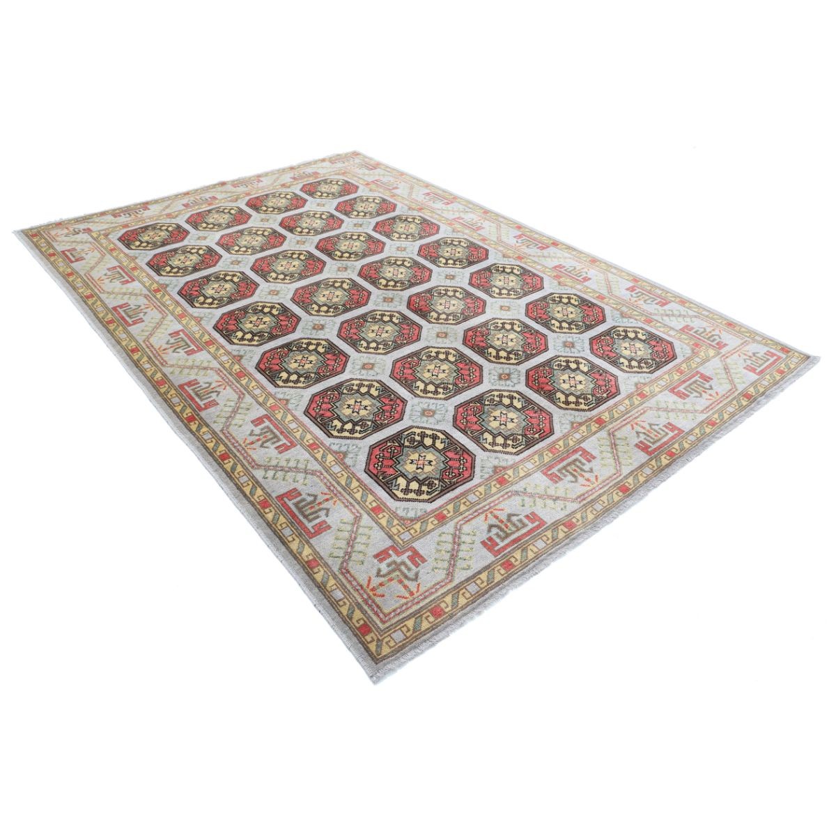 Revival 7x10 Handmade Double Knotted Washable Wool Rug - Colorful