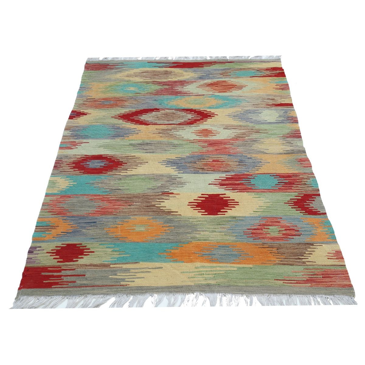 Maimana 4x6 Hand Woven Washable Wool Rug - Colorful