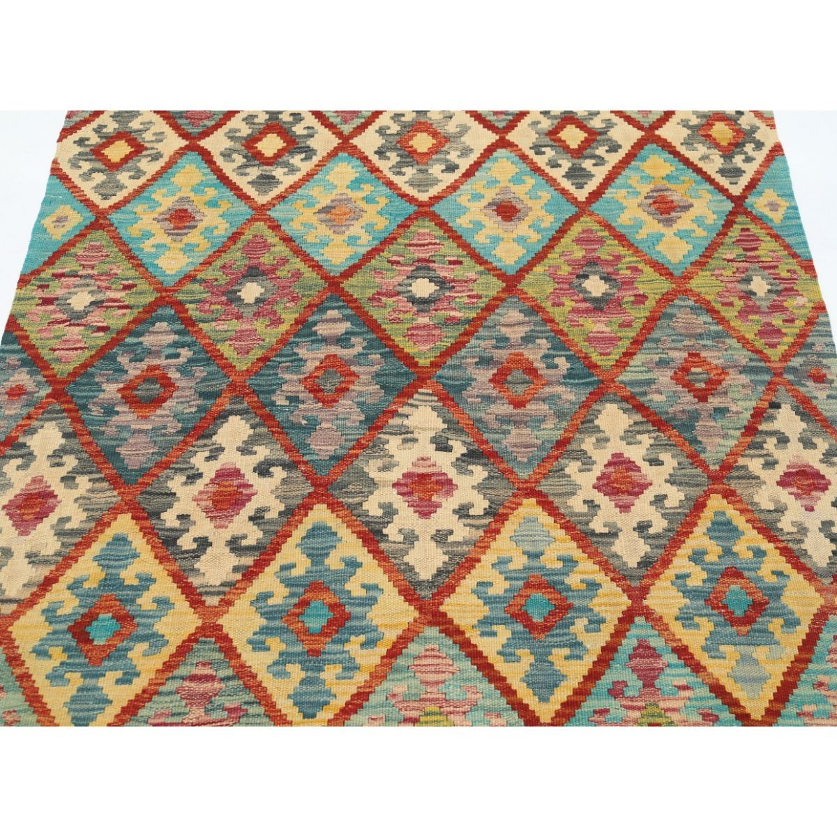 Maimana 4x6 Hand Woven Washable Wool Rug - Colorful
