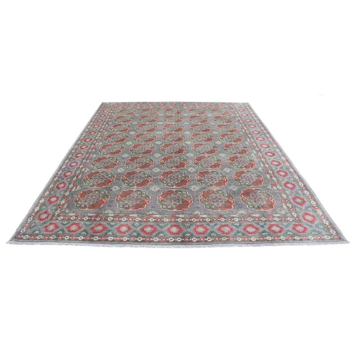 Revival 8x10 Handmade Double Knotted Washable Wool Rug - Colorful