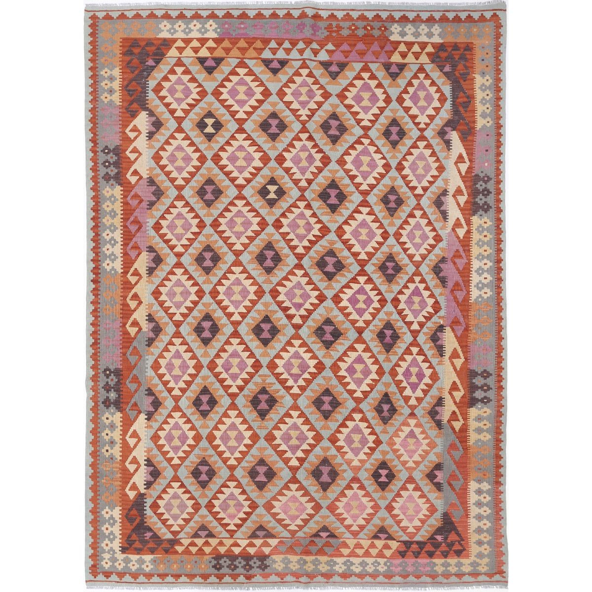 Kafkaas 6x10 Hand Woven Washable Wool Rug - Colorful