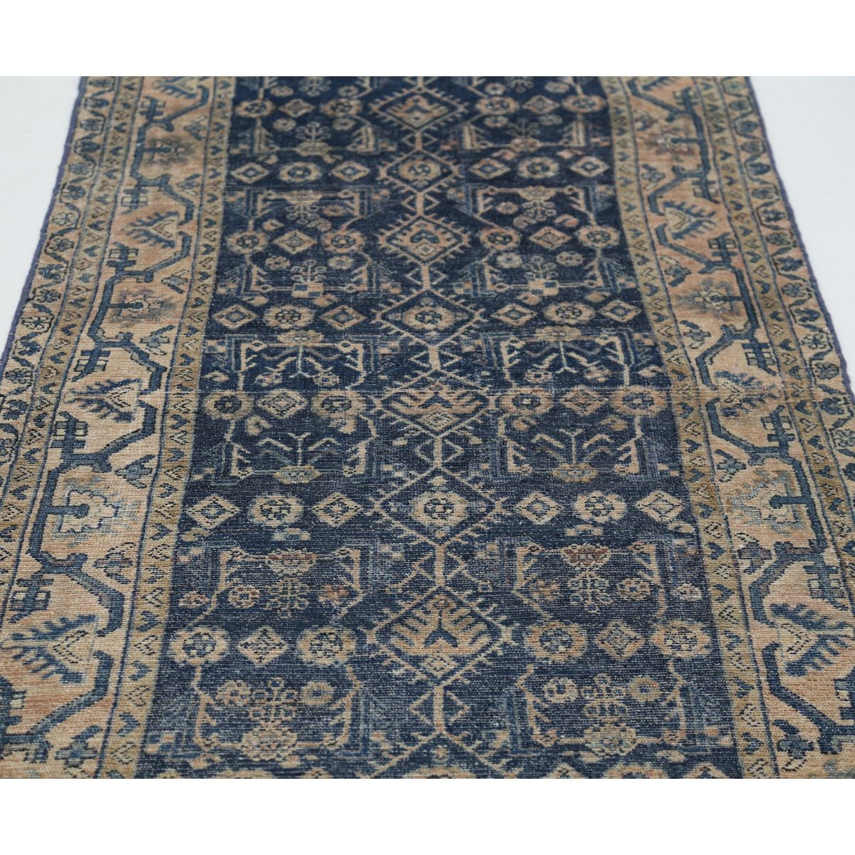 Vintage 3x14 Handmade Double Knotted Washable Wool Runner - Soft Hues