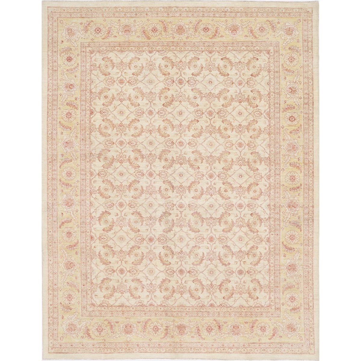 Serenity 9x12 Handmade Double Knotted Washable Wool Rug - Soft Hues