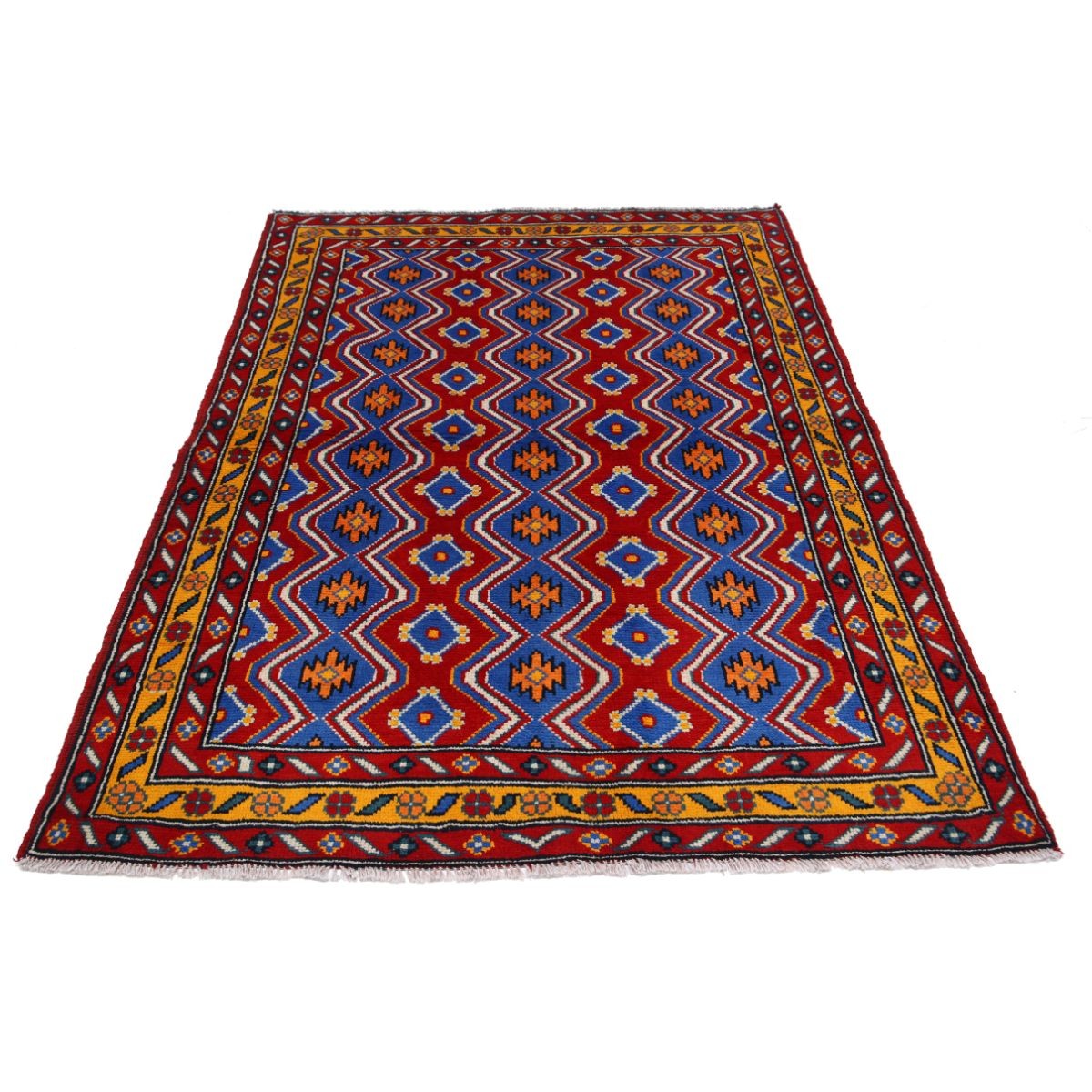 Revival 5x6 Handmade Double Knotted Washable Wool Rug - Colorful