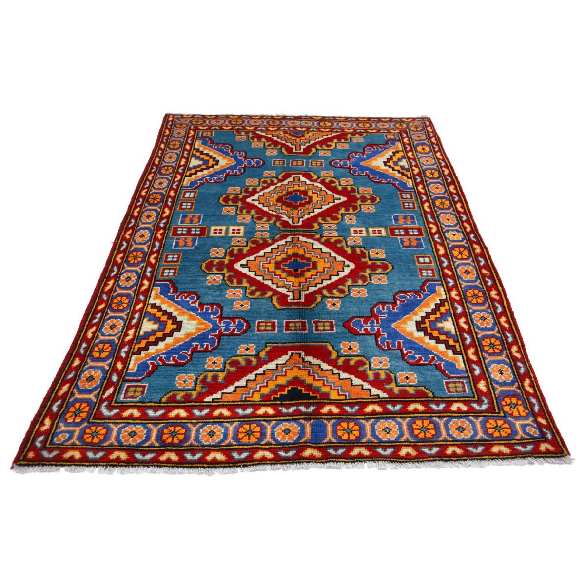 Revival 5x7 Handmade Double Knotted Washable Wool Rug - Colorful