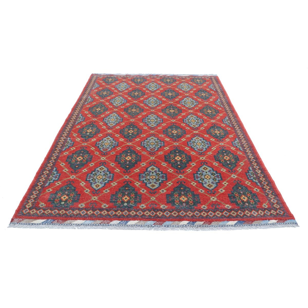Revival 6x8 Handmade Double Knotted Washable Wool Rug - Colorful