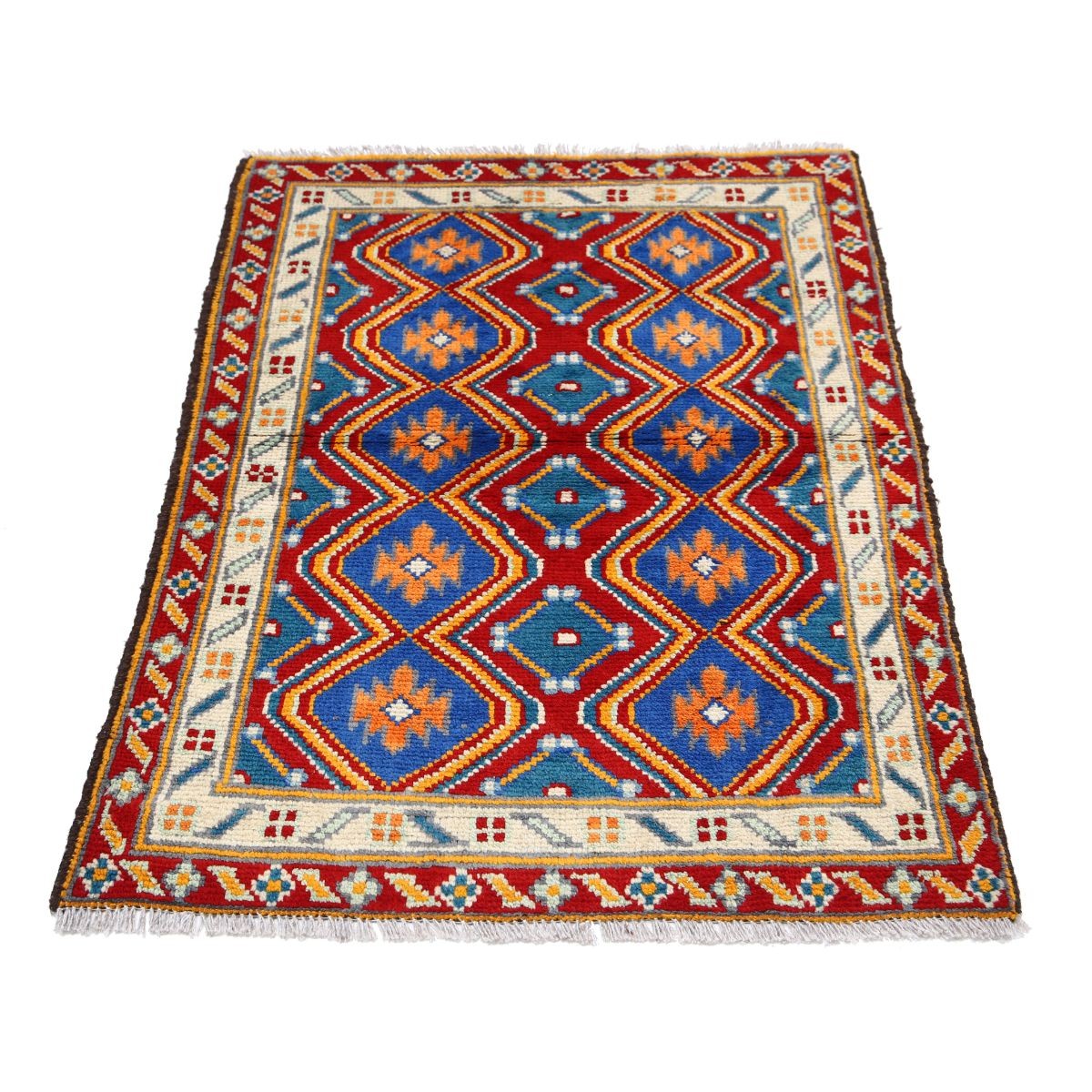 Revival 3x4 Handmade Double Knotted Washable Wool Rug - Colorful