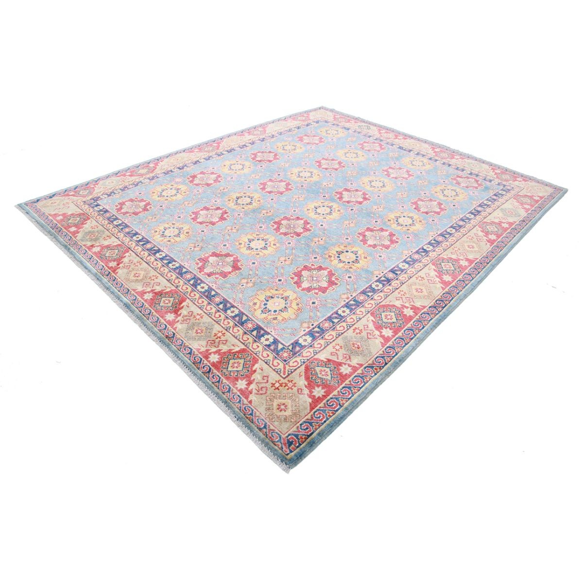 Revival 8x10 Handmade Double Knotted Washable Wool Rug - Colorful