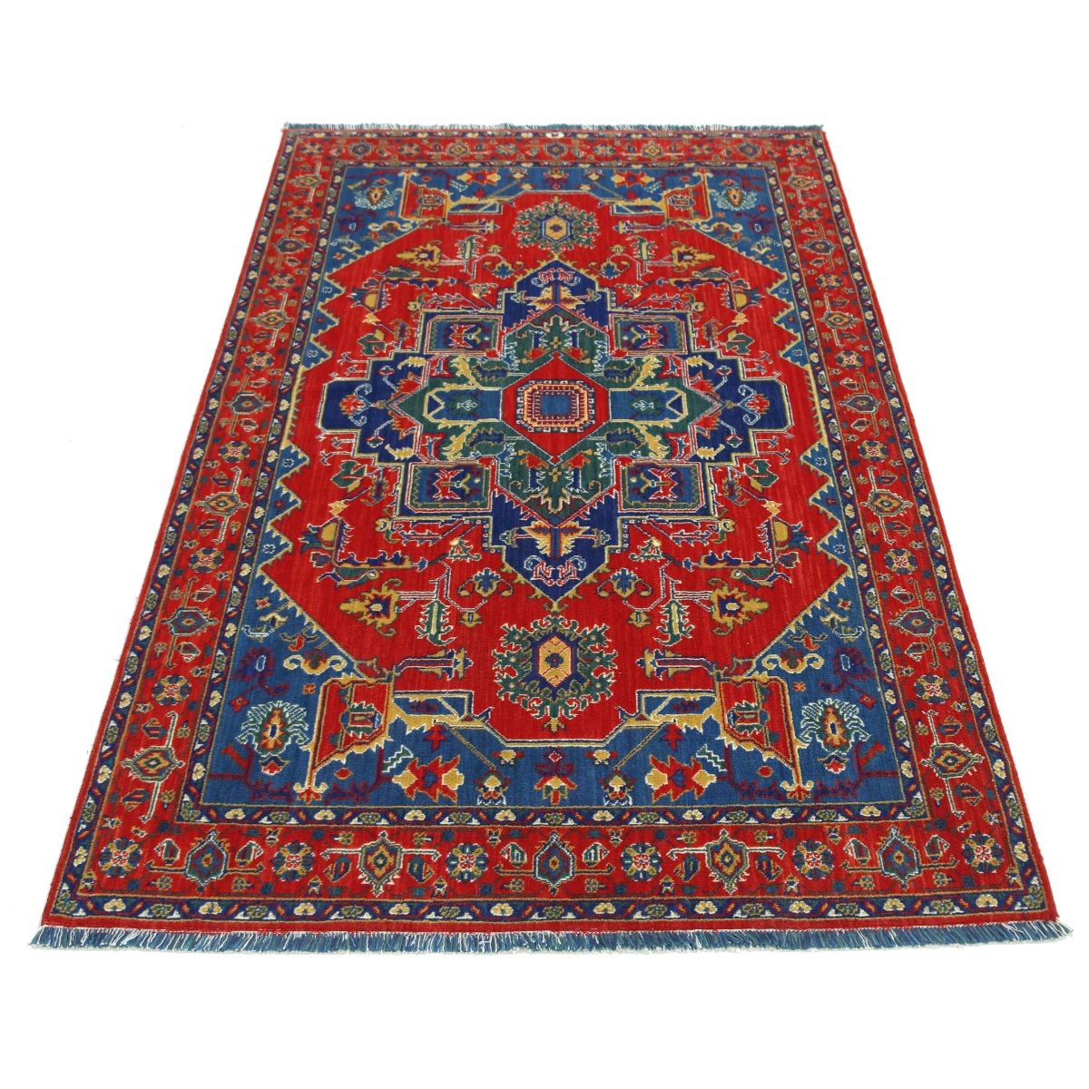 Gulshan 4x6 Powered-Loomed Washable Wool Rug - Colorful