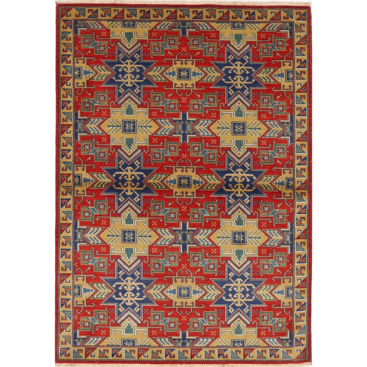 Gulshan 4x6 Machine-Made Washable Wool Rug - Colorful