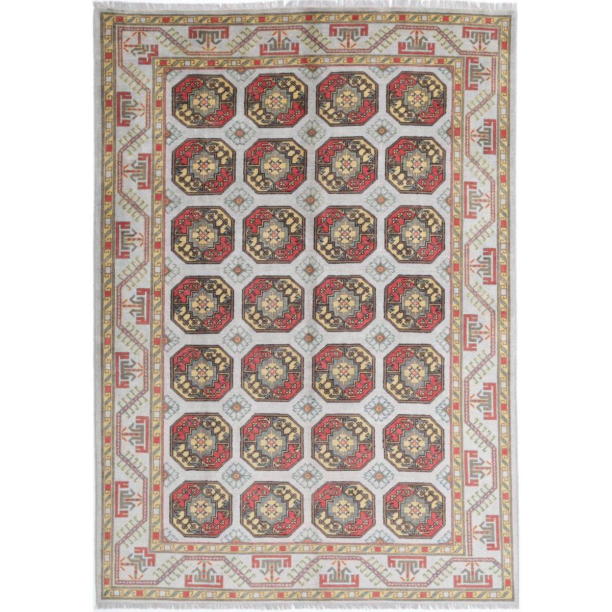 Revival 7x10 Handmade Double Knotted Washable Wool Rug - Colorful