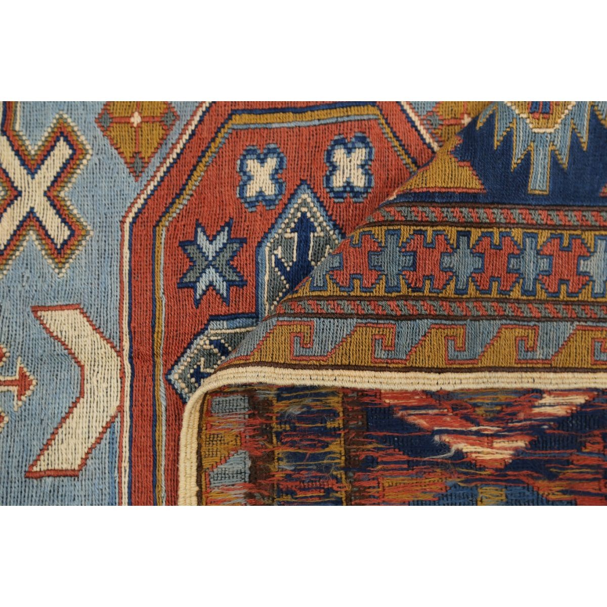 Sumak 5x9 Hand Woven Washable Wool Rug - Colorful