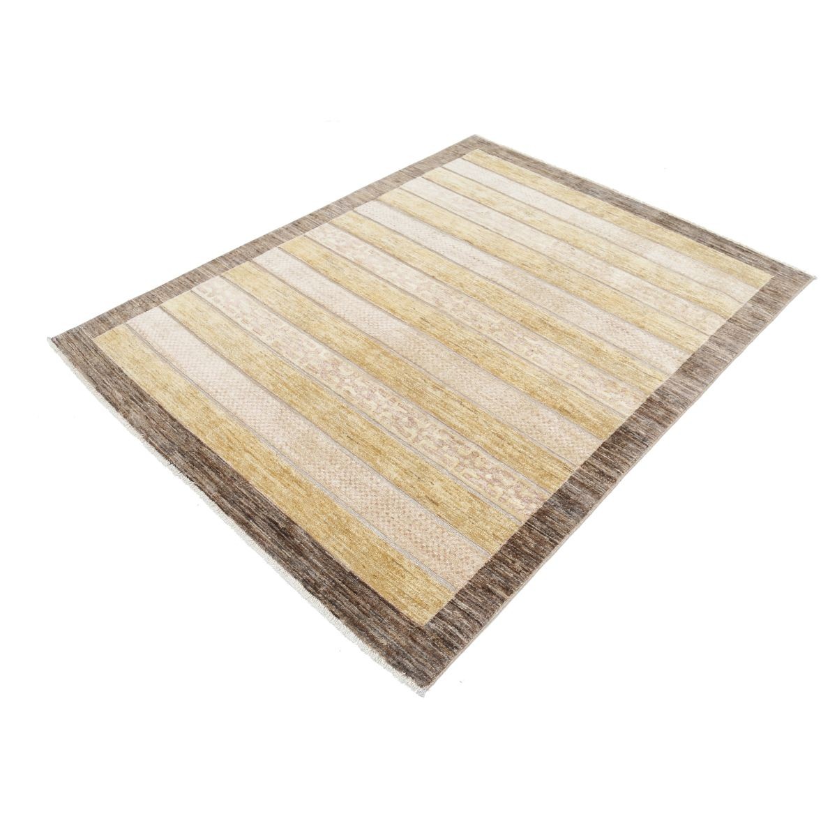 Modcar 5x6 Handmade Double Knotted Washable Wool Rug - Colorful