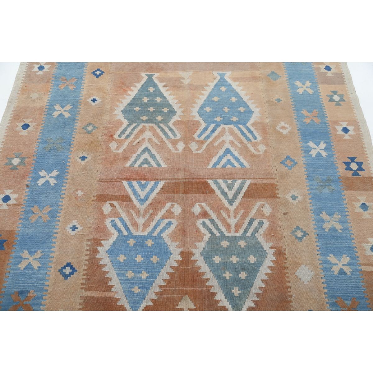 Kafkaas 5x7 Hand Woven Washable Wool Rug - Soft Hues