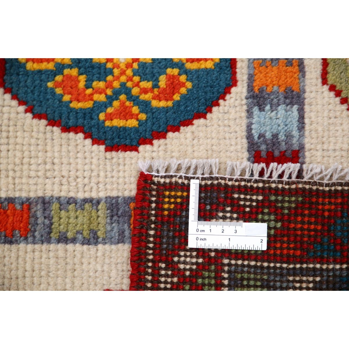 Revival 3x4 Handmade Double Knotted Washable Wool Rug - Colorful