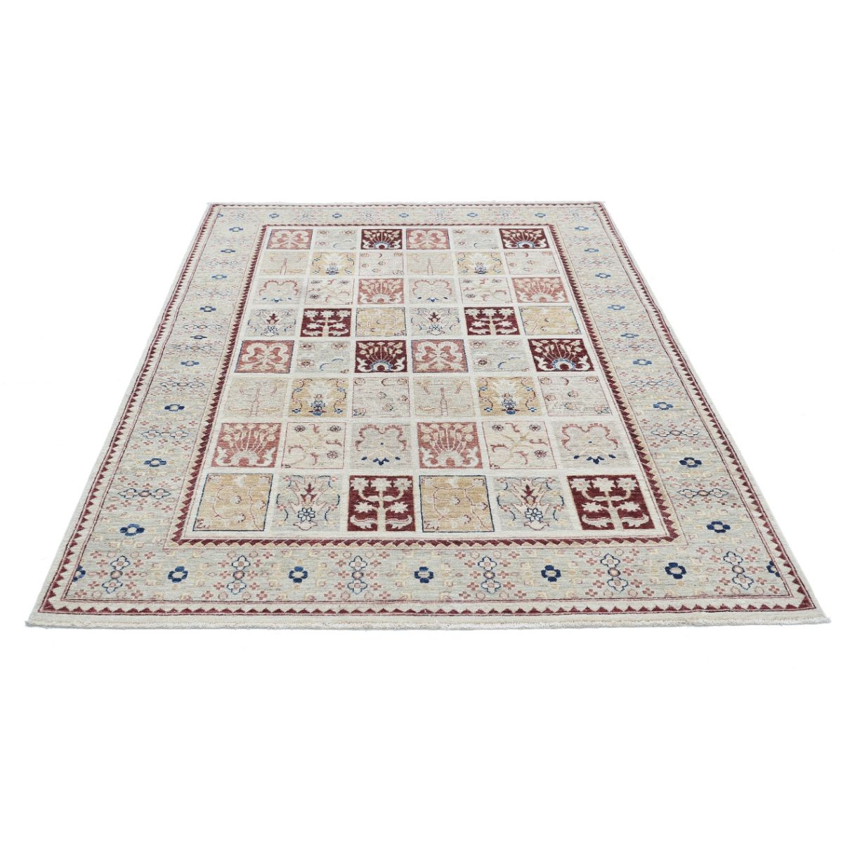 Bakhtiari 6x7 Handmade Double Knotted Washable Wool Rug - Colorful