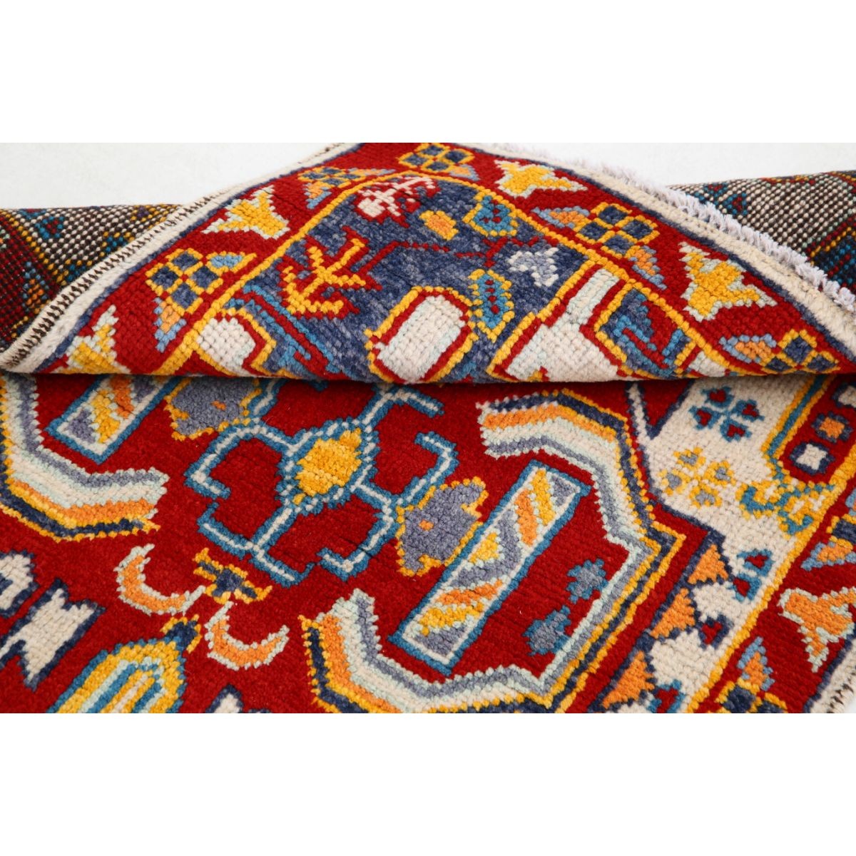 Revival 3x4 Handmade Double Knotted Washable Wool Rug - Colorful