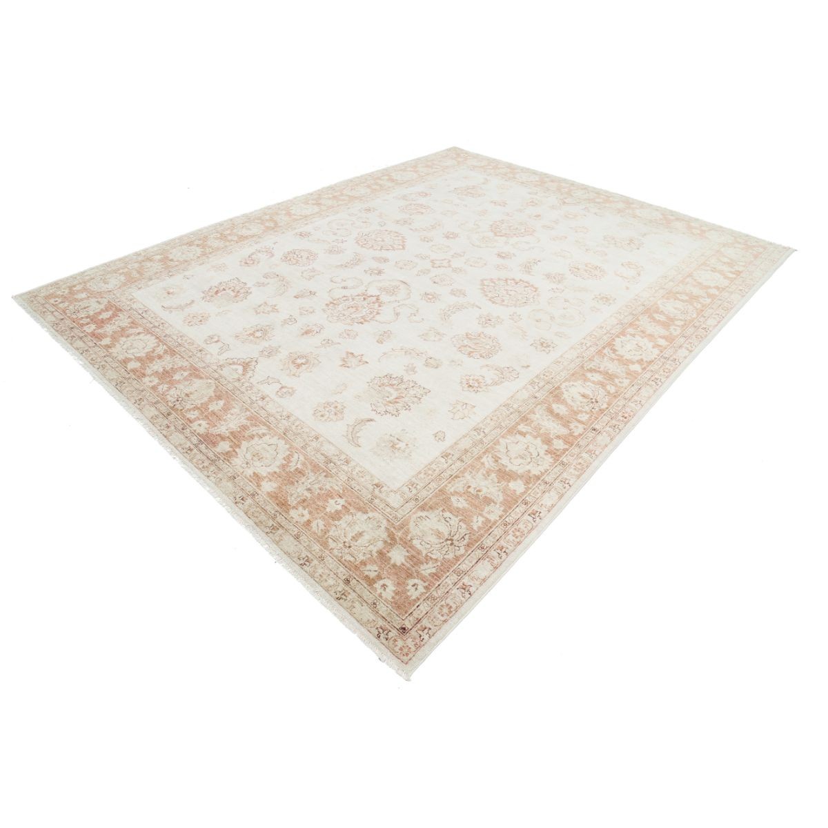 Serenity 9x11 Handmade Double Knotted Washable Wool Rug - Soft Hues