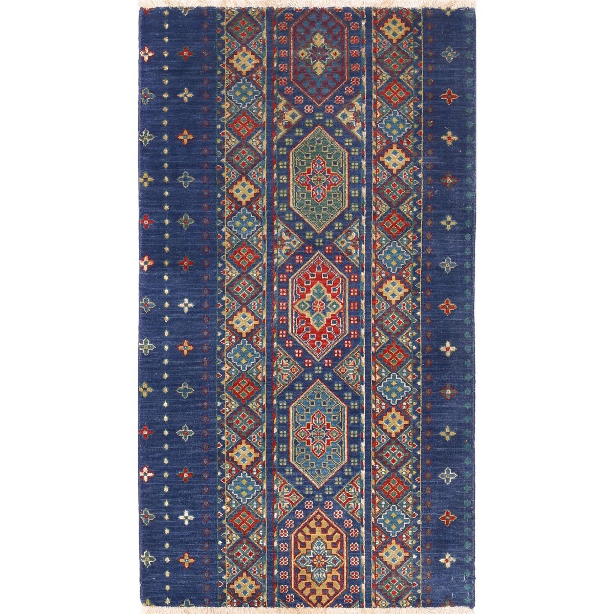 Gulshan 2x4 Powered-Loomed Washable Wool Rug - Colorful