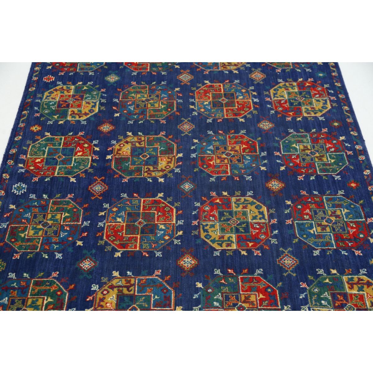 Gulshan-3'10" 4x6 Powered-Loomed Washable Wool Rug - Colorful