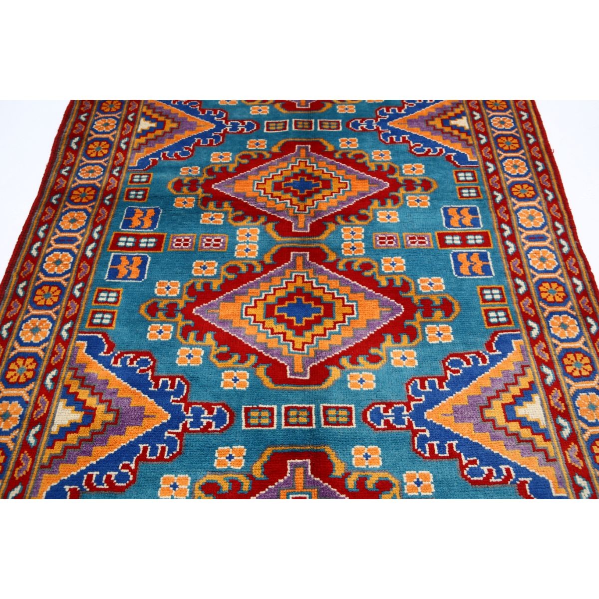 Revival 5x7 Handmade Double Knotted Washable Wool Rug - Colorful