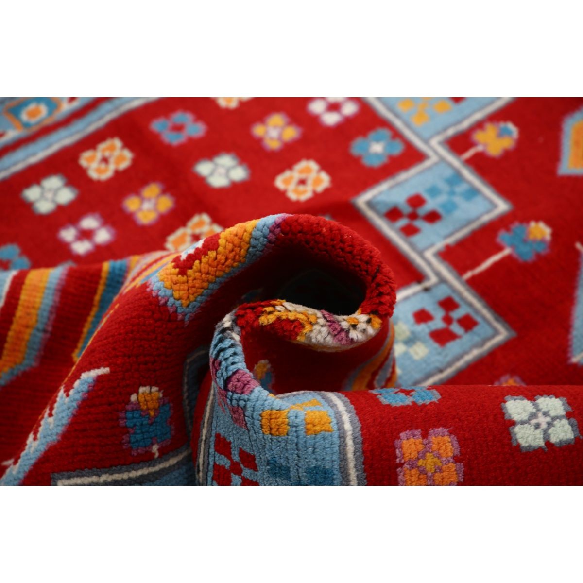 Revival 5x7 Handmade Double Knotted Washable Wool Rug - Colorful