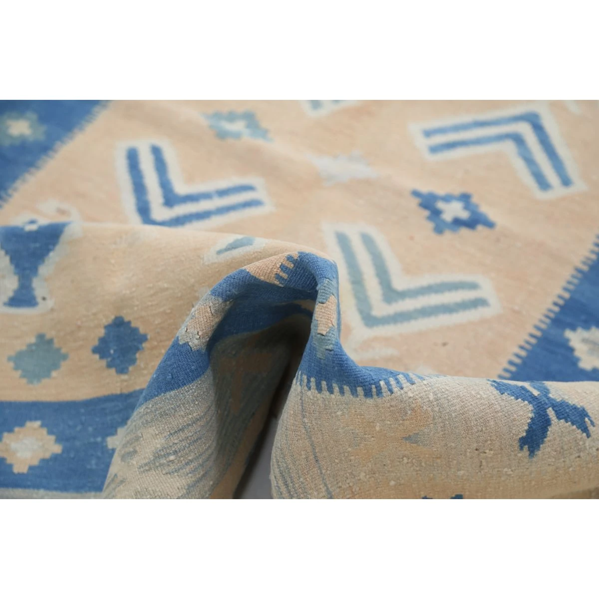 Kafkaas 5x7 Hand Woven Washable Wool Rug - Soft Hues