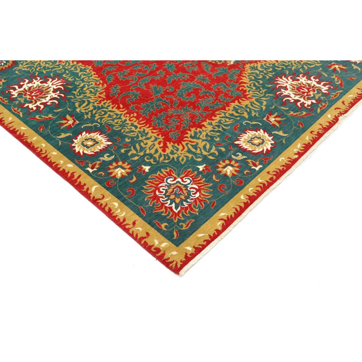 Gulshan 9x12 Machine-Made Washable Wool Rug - Colorful