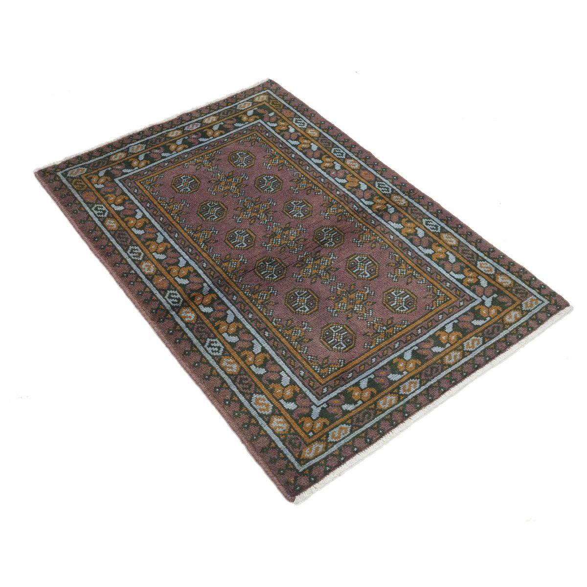 Revival 3x4 Handmade Double Knotted Washable Wool Rug - Colorful
