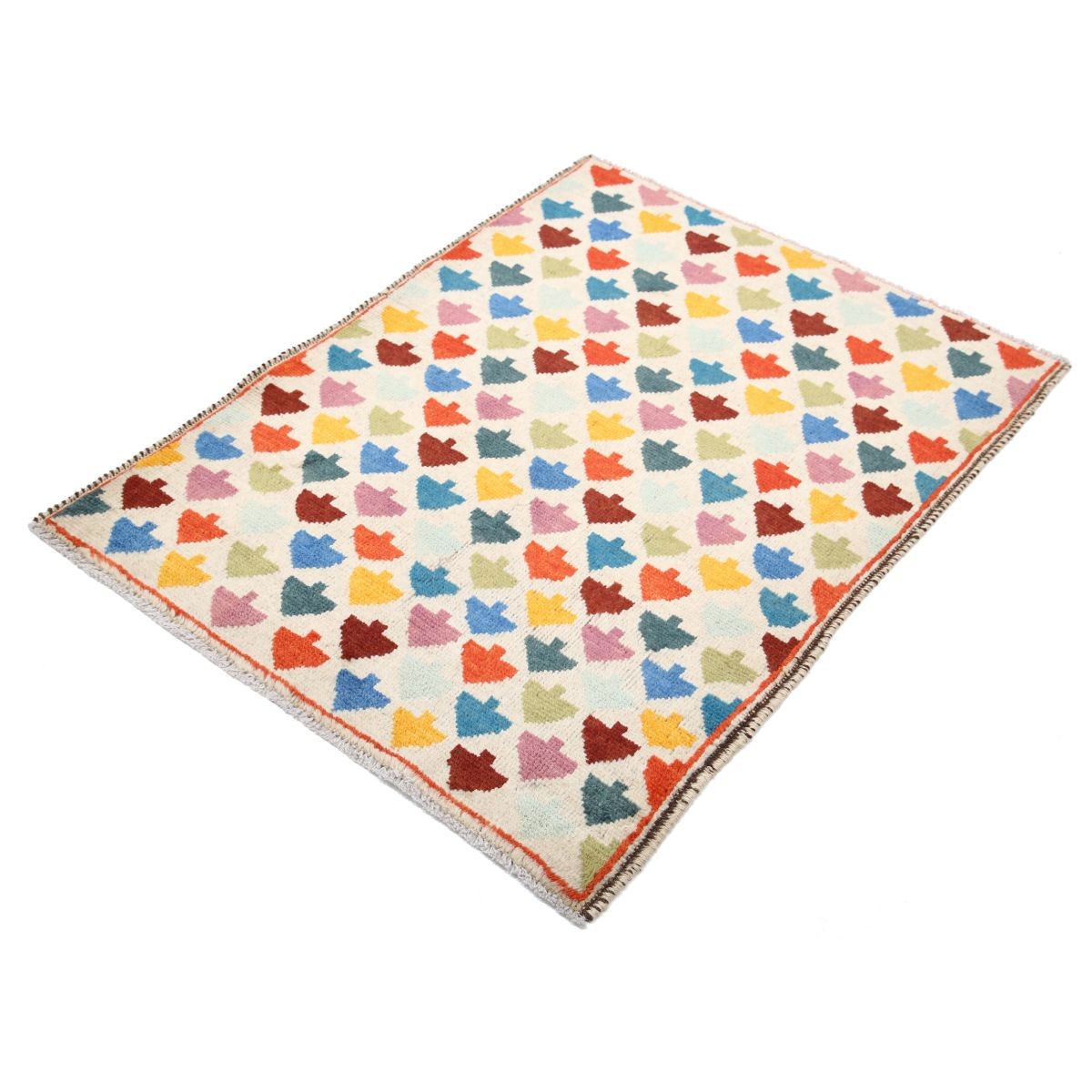 Revival 3x4 Handmade Double Knotted Washable Wool Rug - Colorful
