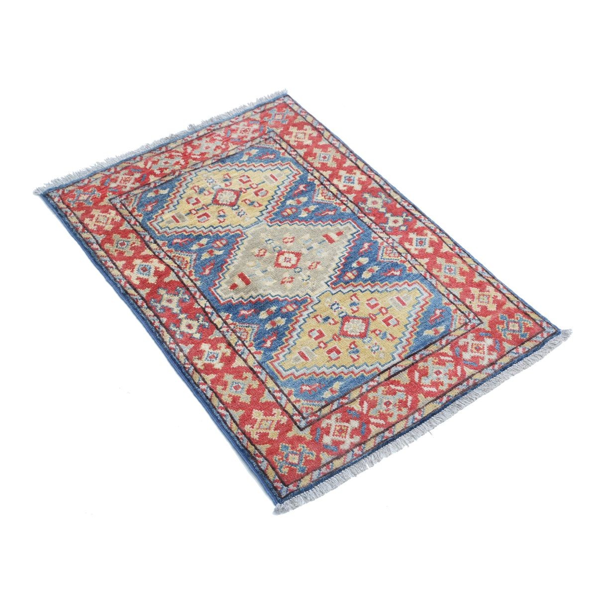 Revival 2x3 Handmade Double Knotted Washable Wool Rug - Colorful
