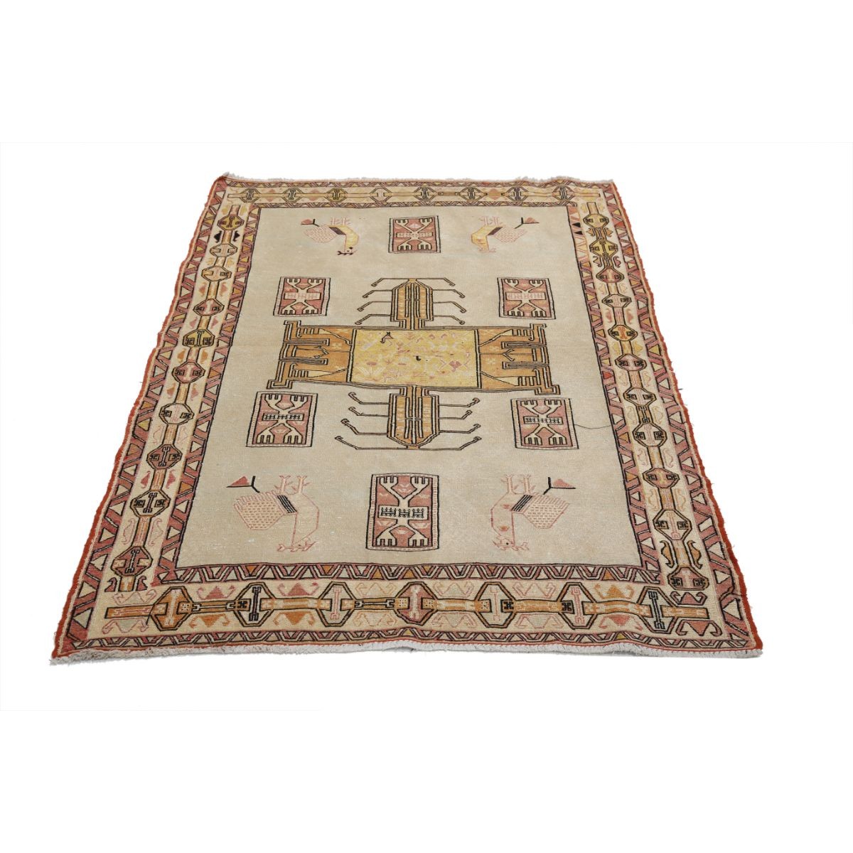 Silki 4x6 Hand Woven Washable Silk Rug - Colorful