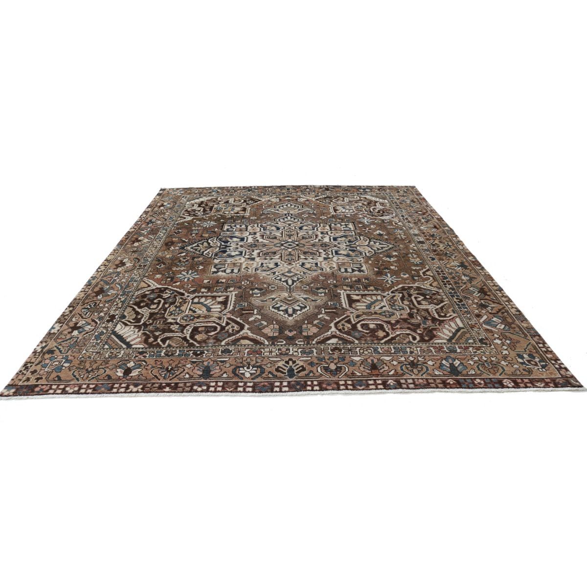 Vintage 10x12 Handmade Double Knotted Washable Wool Rug - Soft Hues