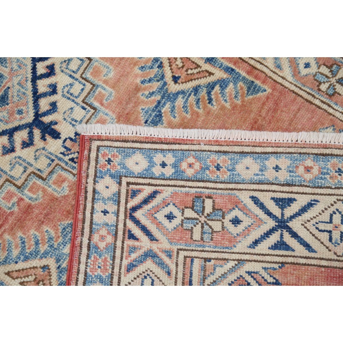 Kazak 2x8 Handmade Double Knotted Washable Wool Runner - Colorful