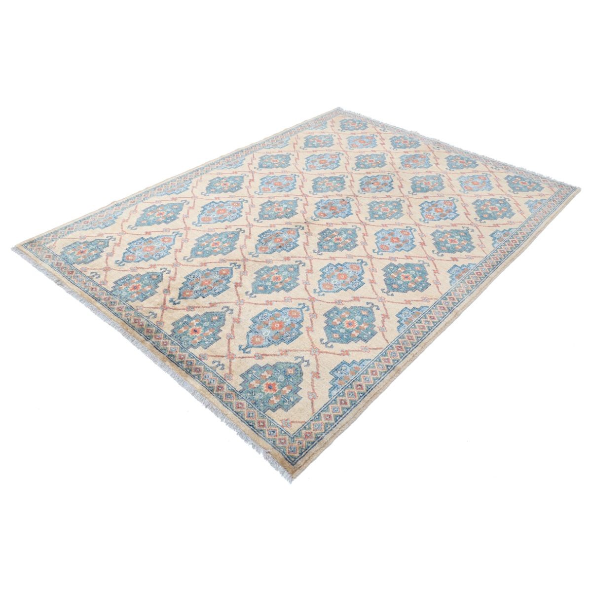 Revival 6x8 Handmade Double Knotted Washable Wool Rug - Colorful