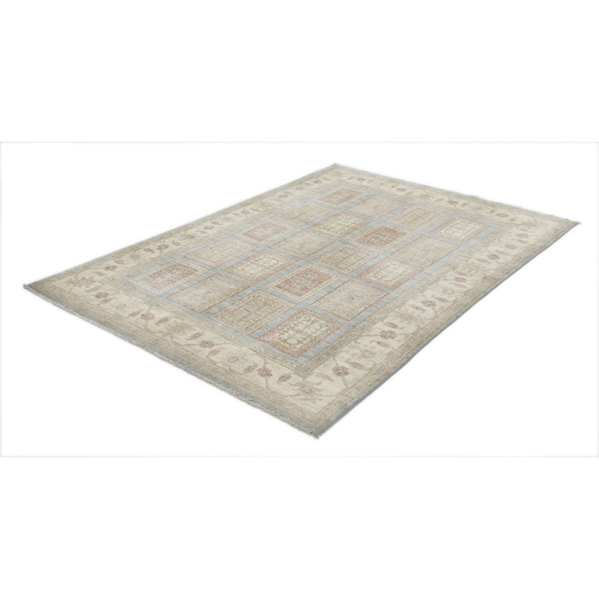 Bakhtiari 6x8 Handmade Double Knotted Washable Wool Rug - Soft Hues