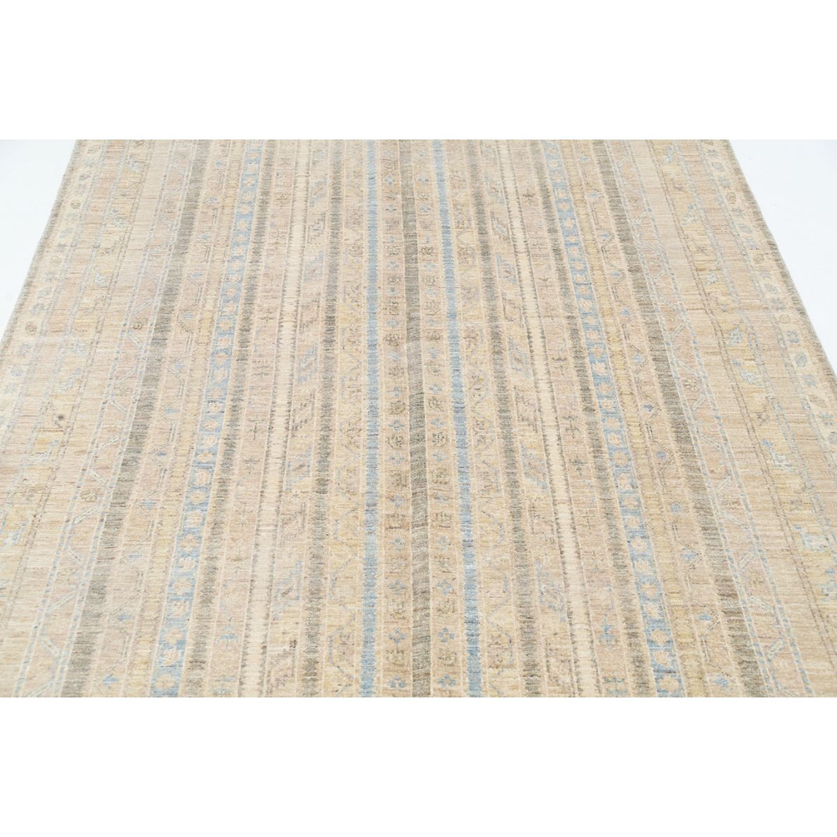 Shaal 6x8 Handmade Double Knotted Washable Wool Rug - Colorful