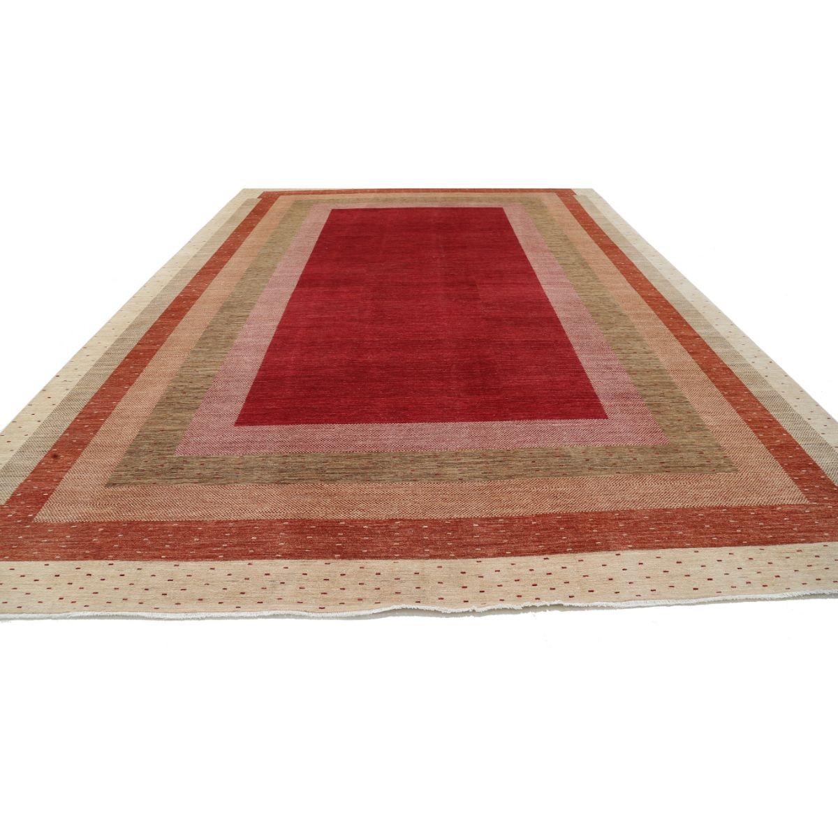 Modcar 12x18 Handmade Double Knotted Washable Wool Rug - Colorful