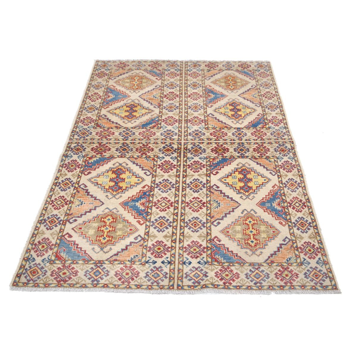 Revival 4x6 Handmade Double Knotted Washable Wool Rug - Colorful
