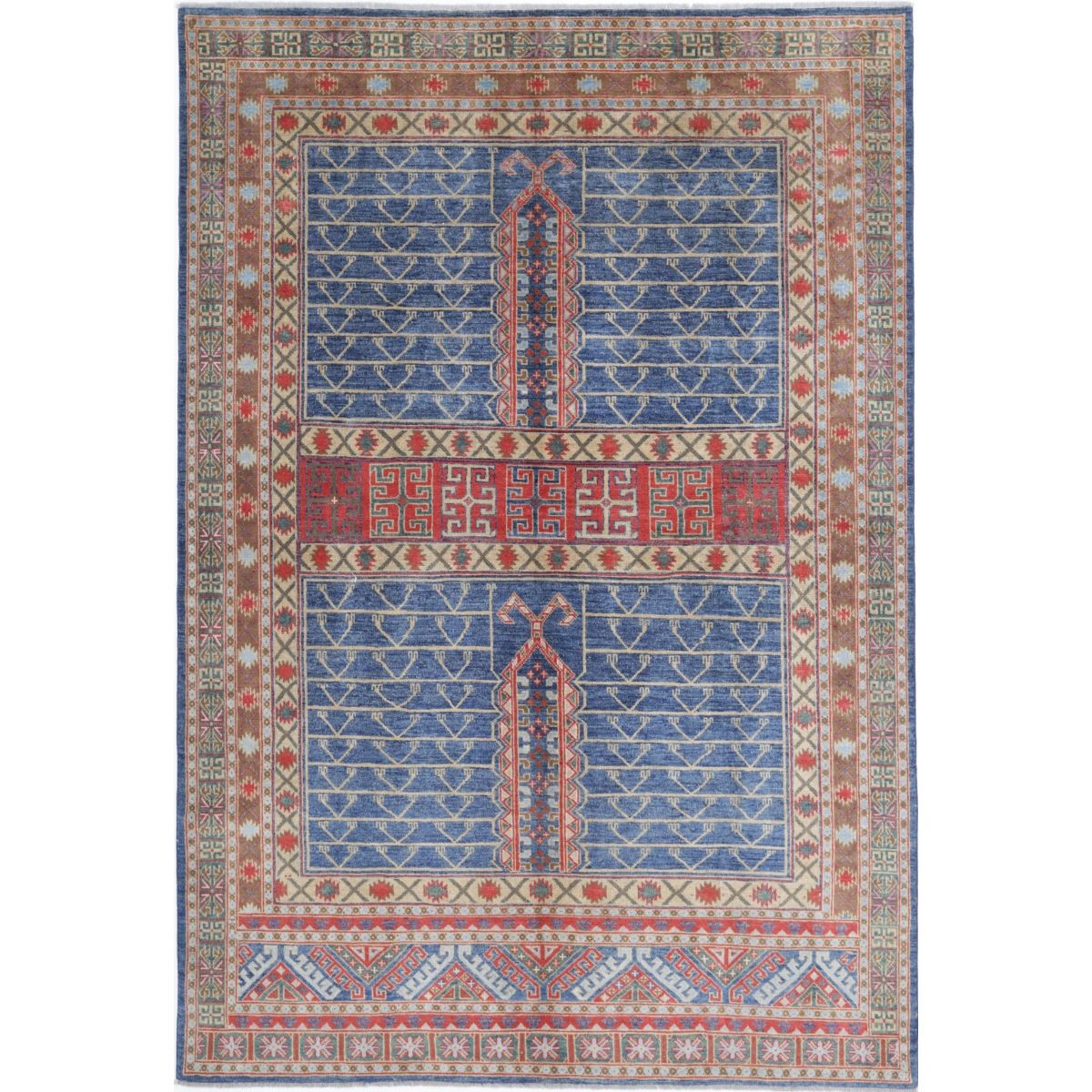 Revival 7x10 Handmade Double Knotted Washable Wool Rug - Colorful
