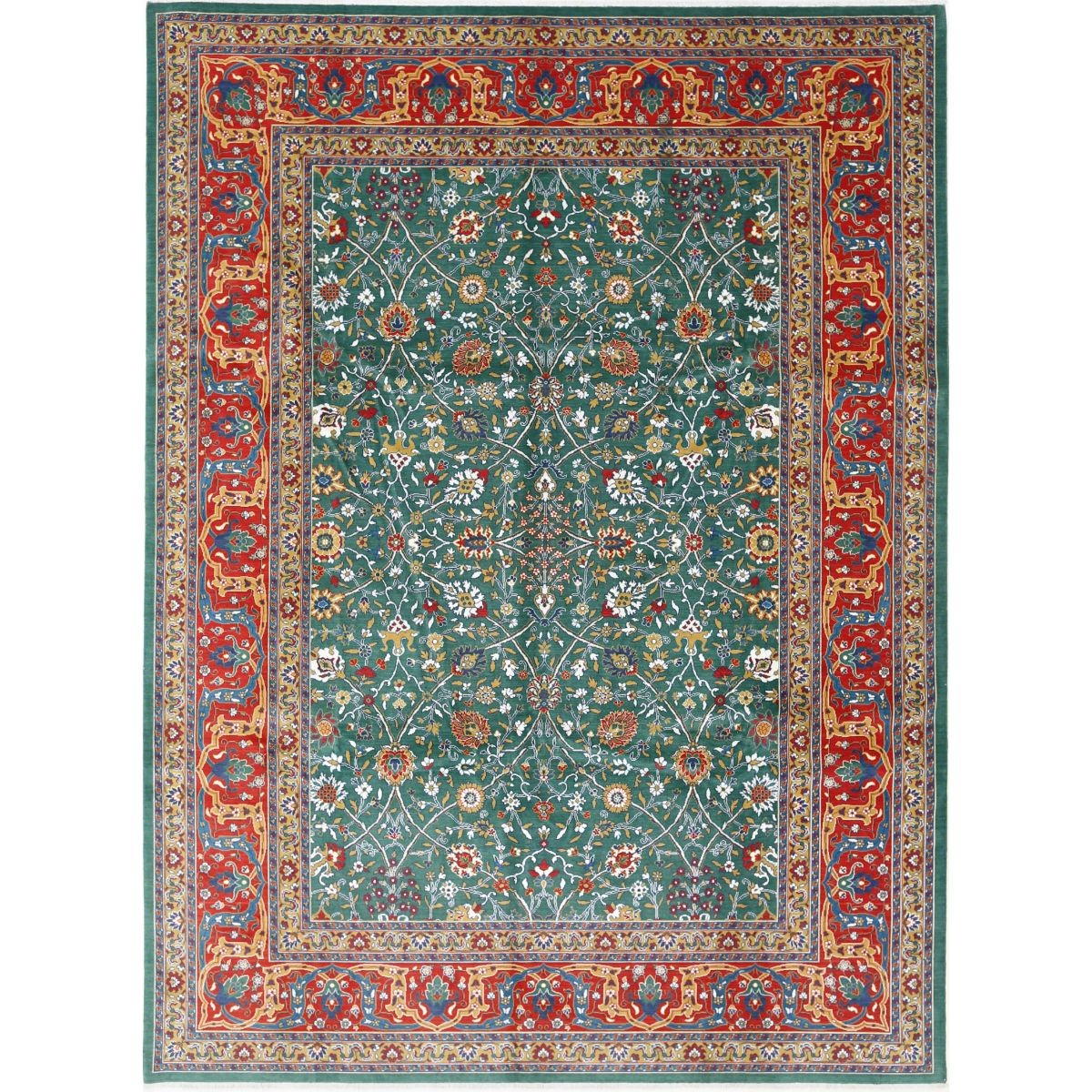 Gulshan-8'10" 9x12 Machine-Made Washable Wool Rug - Colorful