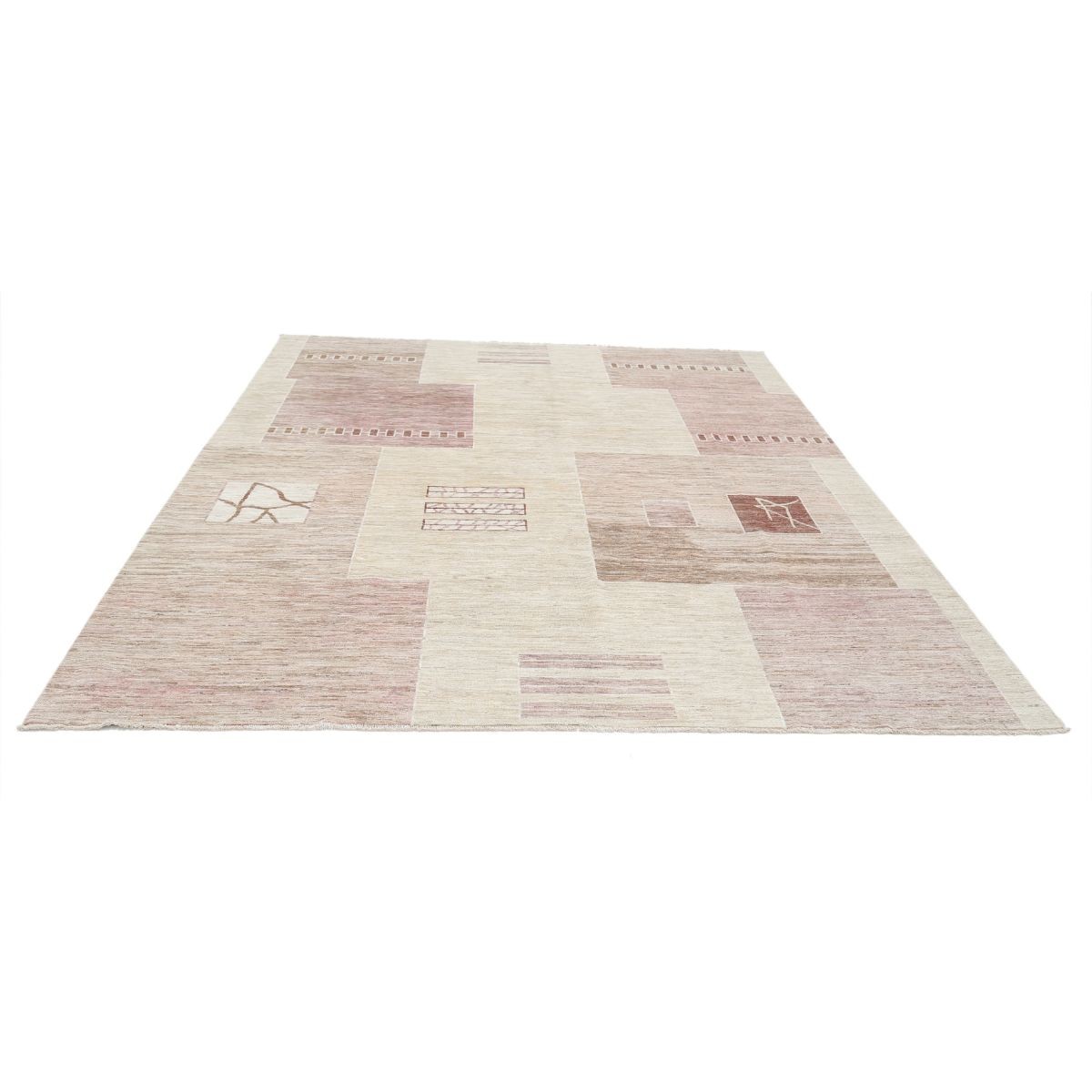 Modcar 8x10 Handmade Double Knotted Washable Wool Rug - Colorful